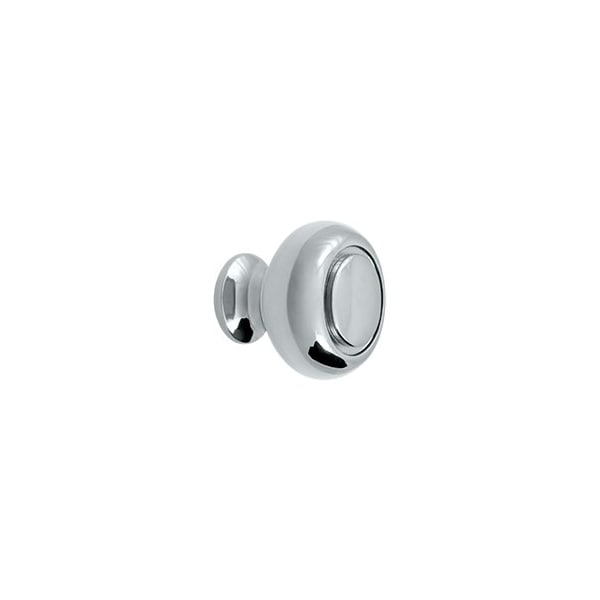 KR119U26 Round Groove Knob Polished Chrome, 10PK